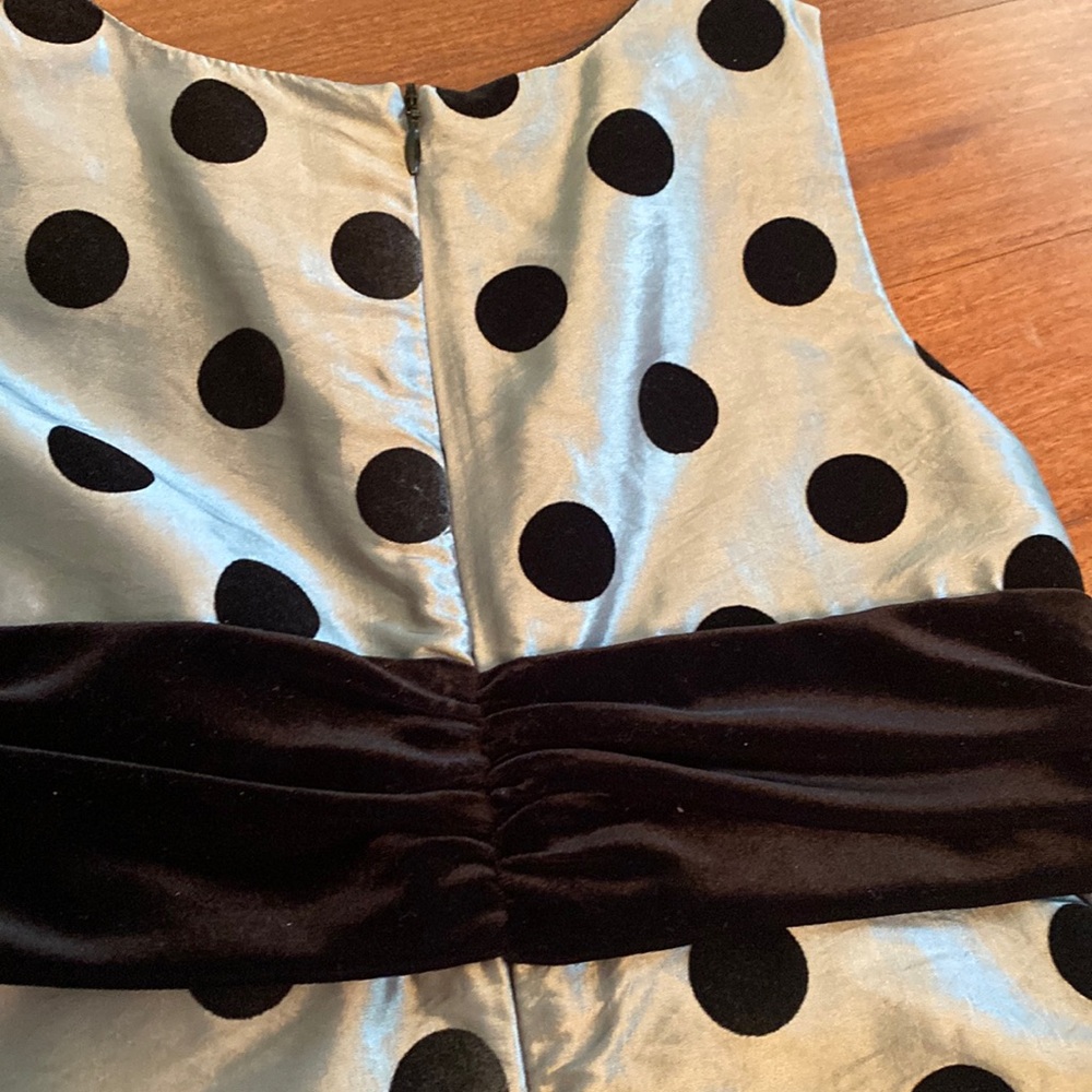Charter Club LIKE NEW beautiful, gray & black metallic shiny girls dress - Sz 6 - Picture 6 of 16